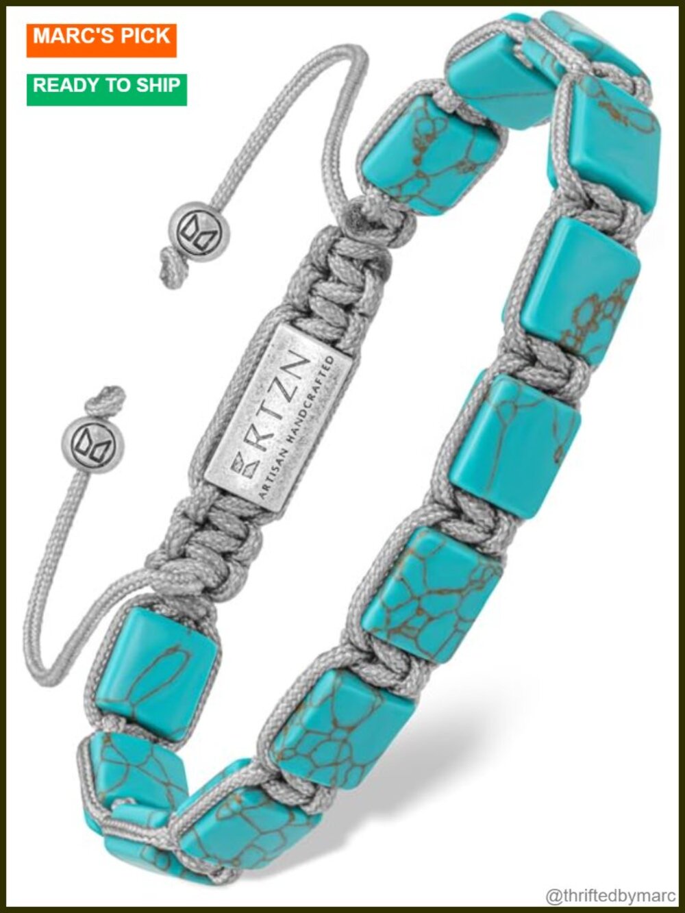 Handcrafted Turquoise Beaded Bracelet